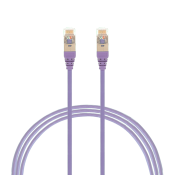 4Cabling 2m Cat 6A RJ45 S/FTP THIN LSZH 30 AWG Network Cable - Purple Main Product Image