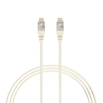 4Cabling 0.75M Cat 6A RJ45 S/FTP THIN LSZH 30 AWG Network Cable - White Main Product Image