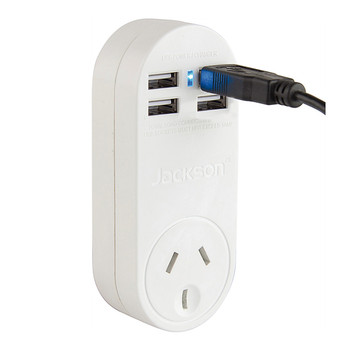 Jackson 4 USB Charging Outlet w/ Mains Power Main Product Image