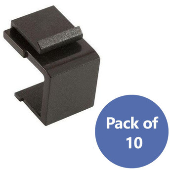 4Cabling Keystone Blank Inserts-Black Pack of 10 Main Product Image