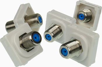 Digitek F Type to F Type Coupler (WHITE) Main Product Image