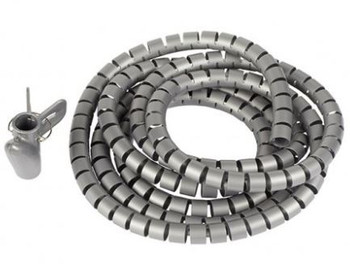 4Cabling Easy Wrap Cable Spiral 15mm x 2.5m - Grey Main Product Image