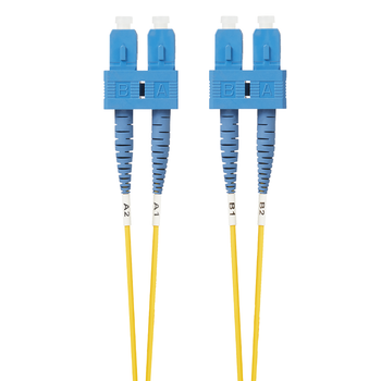 4Cabling 0.5m SC-SC OS1 / OS2 Singlemode Fibre Optic Cable  - Yellow Main Product Image