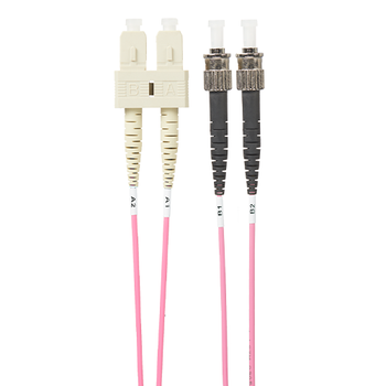 4Cabling 1m SC-ST OM4 Multimode Fibre Optic Cable - Salmon Pink Main Product Image