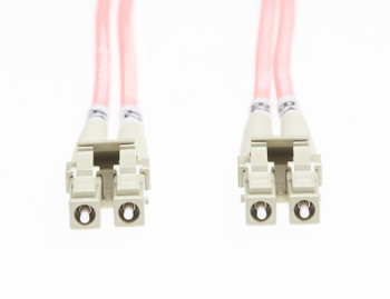 4Cabling 3m LC-LC OM1 Multimode Fibre Optic Cable3mm Oversleeving Salmon Pink Main Product Image