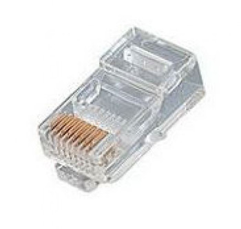 4Cabling 8 Position Solid RJ45 Cat 5E Crimp Plug 100 Pack Main Product Image