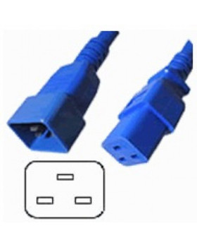 4Cabling IEC C19 to C20 Power Cable 15A Blue 1M Main Product Image