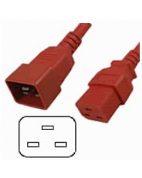 4Cabling IEC C19 to C20 Power Cable 15A Red 1M Main Product Image