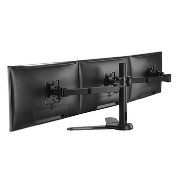 Brateck Triple Free Standing Monitors Affordable Steel Articulating Monitor Stand Fit Most 17in-27in Monitors Up to 7kg per screen VESA 75x75/100x100 Product Image 2