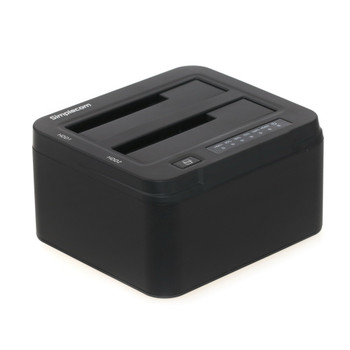 Simplecom SD322 Dual Bay USB 3.0 Aluminium Docking Station for 2.5in and 3.5in SATA HDD Black Main Product Image