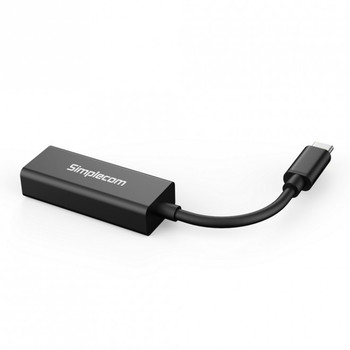 Simplecom NU313 SuperSpeed USB-C to Gigabit Ethernet RJ45 Network Adapter Aluminium Product Image 2