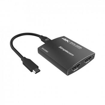 Simplecom DA330 USB-C to Dual HDMI MST Adapter 4K@60Hz with PD and Audio Out Main Product Image