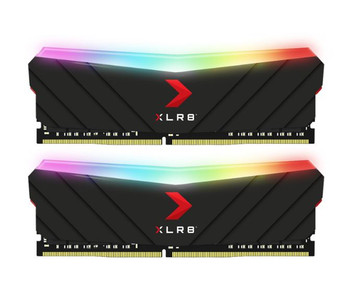 PNY XLR8 16GB (2x8GB) UDIMM 3600Mhz RGB CL18 1.35V Black Heat Spreader Gaming Desktop PC Memory Main Product Image