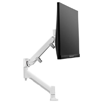 Atdec Single monitor mount Dynamic monitor arm - in-built 180 rotation limiter - 6kg - 16kg- HD F Clamp - white Main Product Image
