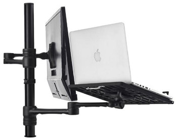 Atdec Notebook monitor arm combo mount - Black Main Product Image