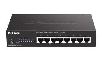 D-Link 8-Port Gigabit Smart Managed PoE Switch with 4 PoE ports (80W PoE budget) Main Product Image