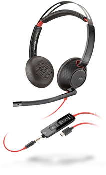 Poly Blackwire 5210 UC Stereo Corded Headset - 3.5mm & USB-C Main Product Image