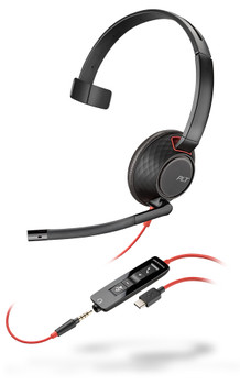 Poly Blackwire 5210 UC Mono Corded Headset - 3.5mm & USB-C Main Product Image