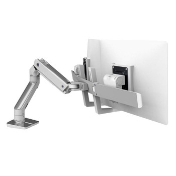 Ergotron HX Desk Dual Monitor Arm Mount - Polished Aluminium Product Image 2