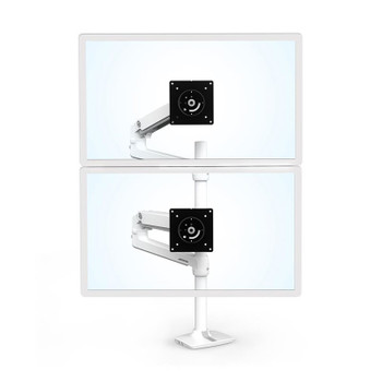 Ergotron LX Dual Stacking Arm - Tall Pole (White) Main Product Image
