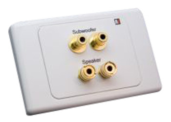 Alectro Speaker Binding Post Wall Plate with RCA Main Product Image