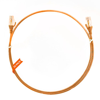 4Cabling 0.75m Cat 6 Ultra Thin LSZH Pack of 50 Ethernet Network Cable - Orange Main Product Image