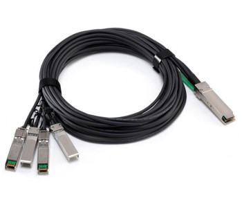 PlusOptic Cisco compatible 40G DAC with QSFP+ to 4SFP+ connectors, 7M, Twinax, Active Cable | PlusOptic DACQSFP+-4-7M-A-CIS Main Product Image