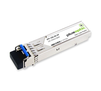 PlusOptic HP / Aruba compatible 10G, SFP+, 1550nm, 80KM Transceiver, LC Connector for SMF with DOM | PlusOptic SFP-10G-ZR-HP Main Product Image
