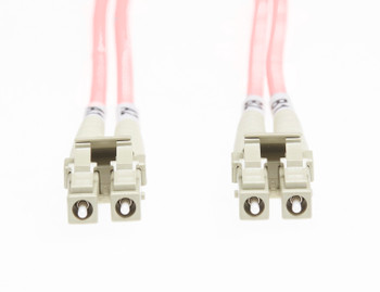 4Cabling 1m LC-LC OM4 Multimode Fibre Optic Cable - Salmon Pink Main Product Image