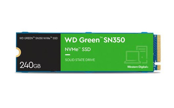 Western Digital WD Green SN350 1TB M.2 NVMe SSD 3200MB/s 2500MB/s R/W 80TBW 340K/380K IOPS1M hrs MTTF 3yrs wty   Main Product Image