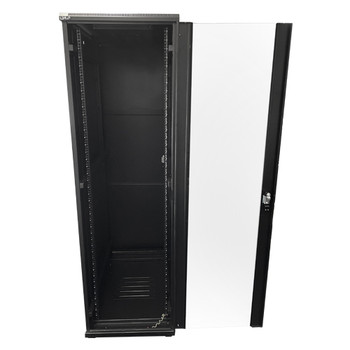 LDR Assembled 42U Server Rack Cabinet (600mm x 1000mm) Glass Door - 1x 8-Port PDU - 1x 4-Way Fan - 2x Fixed Shelves - Black Metal Construction Product Image 2