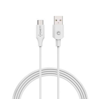 Cygnett USB-C 2.0 to USB-A Cable (1m) - White (CY2729PCUSA) - Supports 3A/60W fast charging - Power - Charge & Sync your USB-C device - Fast data transfer Main Product Image