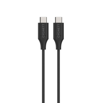 Cygnett USB-C to USB-C Cable (1M/3.3ft) - Black (CY3310PCUSA) - Supports 3A/60W fast charging - Fast data & file transfer speeds 480Mbps Product Image 2