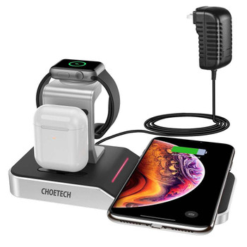 Choetech T316 4-in-1 Wireless Charging Station for iPhone/Apple Watch/iPod and all Qi Wireless Cell phones Product Image 2