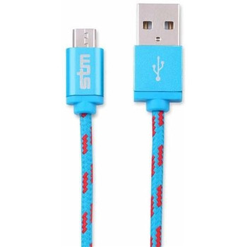 STM STM-931-098Z-20 Braided Micro USB Sync Charge Cable - 1M - Blue Main Product Image