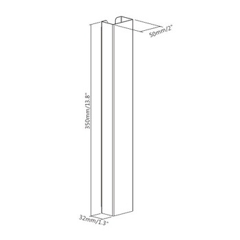 Brateck Magnetic Cable Management Channel Dimensions:350x32x50mm -- Black Product Image 2