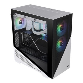 Thermaltake Divider 370 Tempered Glass Mid-Tower ARGB E-ATX Case - Snow Product Image 2