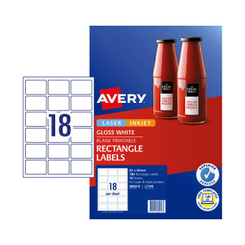 AveryLbl Rect L7109 18Up Pk10 Main Product Image