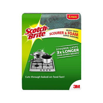 SB Scrub Sponge H/Duty Pk4 Main Product Image