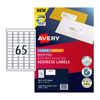 Avery Label QP L7651 65Up Pk10 Main Product Image