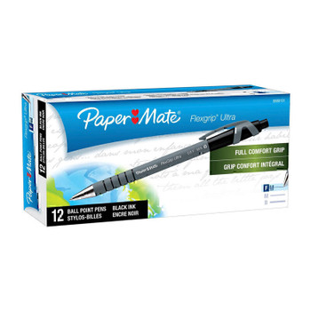 Paper Mate FlxGrp RT BP 0.8mm Blk Bx12 Main Product Image