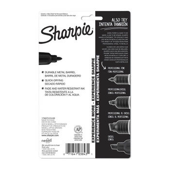 Sharpie Met Perm Mrkr Blt Blk Pk4 Product Image 2