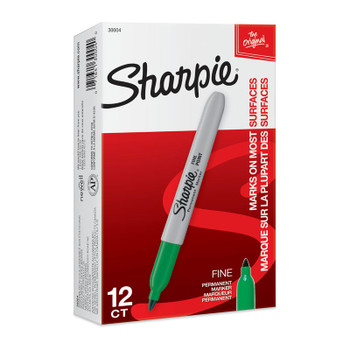 Sharpie Perm Markr FP Grn Bx12 Product Image 2