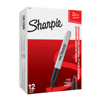 Sharpie Super FP Perm Mrkr Blk Bx12 Product Image 2