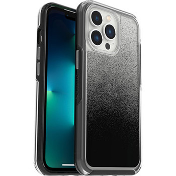 OtterBox Apple iPhone 13 Pro Symmetry Series Clear Antimicrobial Case - Ombre Spray (Clear/Black) (77-83492) - 3X Military Standard Drop Protection Main Product Image