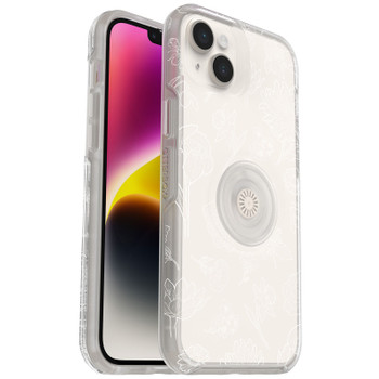 OtterBox Apple iPhone 14 Plus Otter + Pop Symmetry Series Clear Case - Flower Of The Month (Clear) (77-89695) - 3X Military Standard Drop Protection Main Product Image