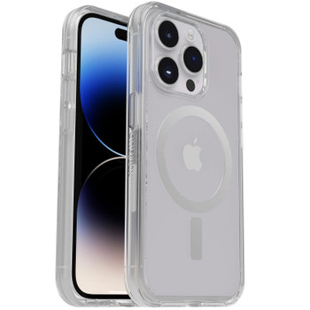OtterBox Apple iPhone 14 Pro Max Symmetry Series+ Clear Antimicrobial Case for MagSafe - Clear (77-89263) - 3X Military Drop Protection Main Product Image
