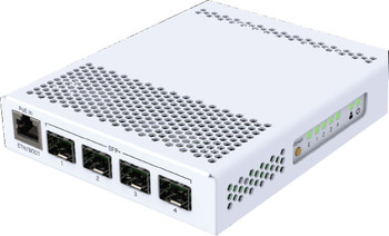 MikroTik CRS305-1G-4S+IN 4 SFP+ and 1Gigabit Ethernet Ports Dual DC Inputs and POE Main Product Image