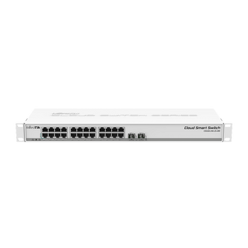 MikroTik CSS326-24G-2S+RM SwOS powered 24 port Gigabit Ethernet switch 2x SFP+ 1U Rackmount Main Product Image