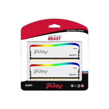 Kingston 16GB 3200Mt/S DDR4 Cl16 DIMM (Kit Of 2) Fury Beast White RGB Se Product Image 2